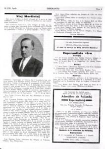 مجله ی ۱۶ صفحه ای Esperanto ش ۳۶۸ آوریل ۱۹۳۱ ص ۱۴ خبر درگذشت شادروان واغیناک سرکیسیان در صفحه ی درگذشت ها